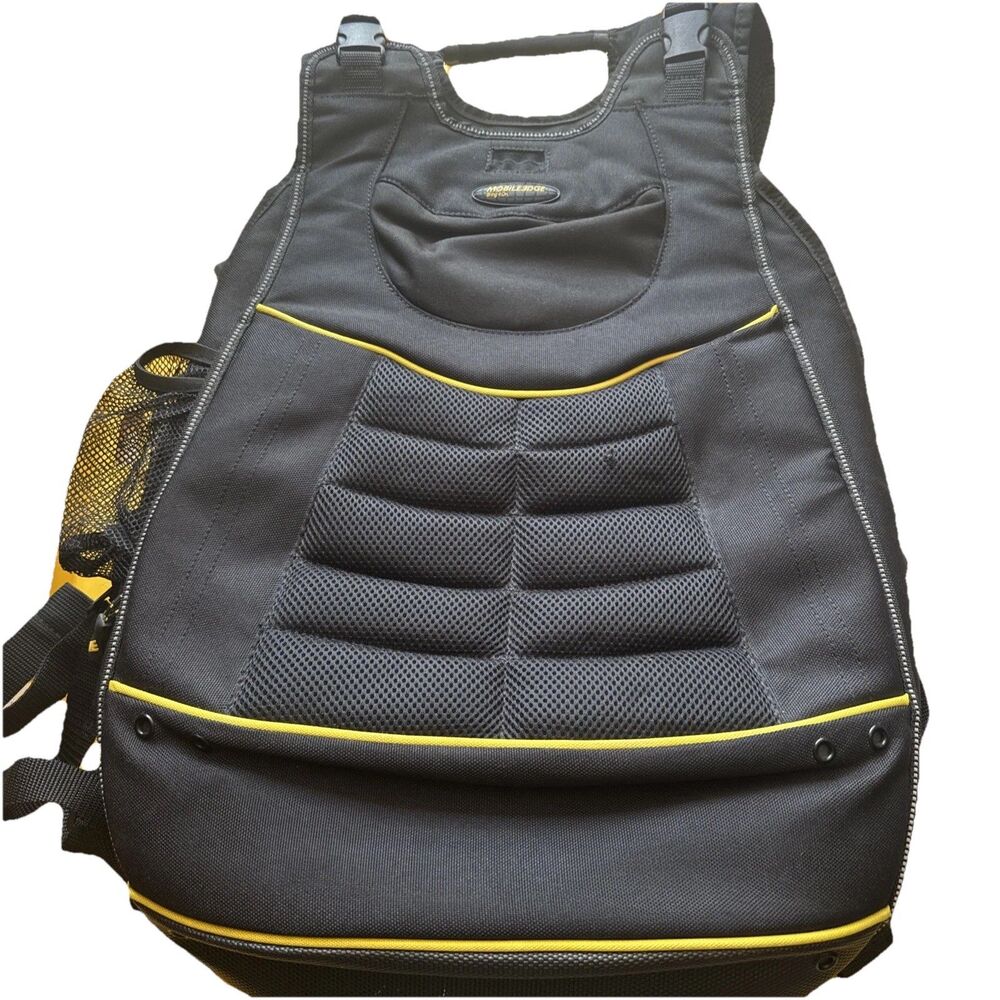 Mobiledge BRING IT ON Black w Yellow Trim Laptop Backpack Bag